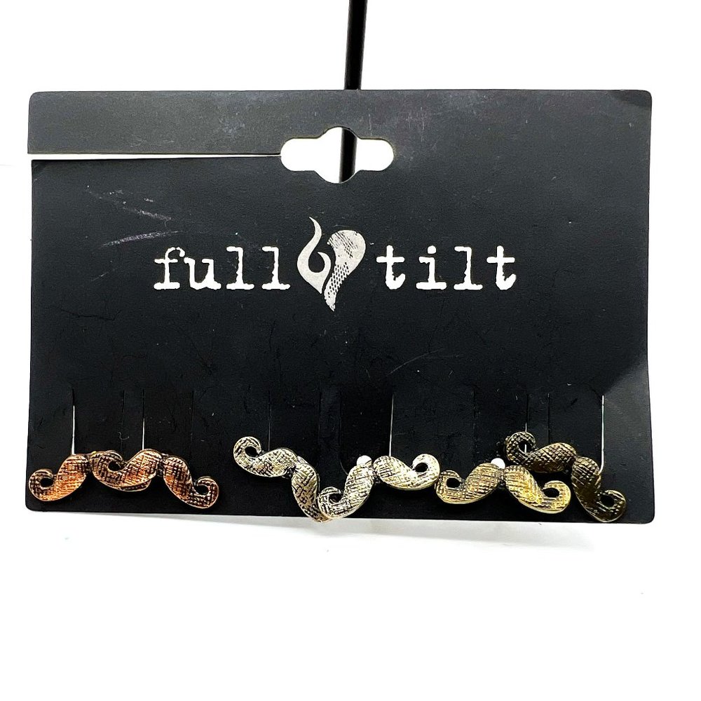 NWT Full Tilt Mustache Earrings